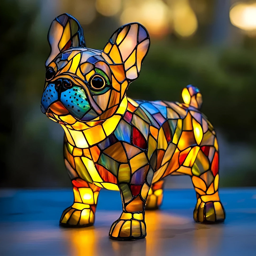 French Bulldog | Stained Glass Lamp