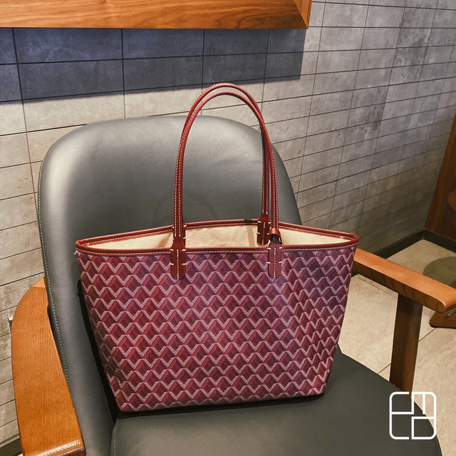 Luxury Monogram Shopper | Women's Shoulder Bag with Spacious Layout