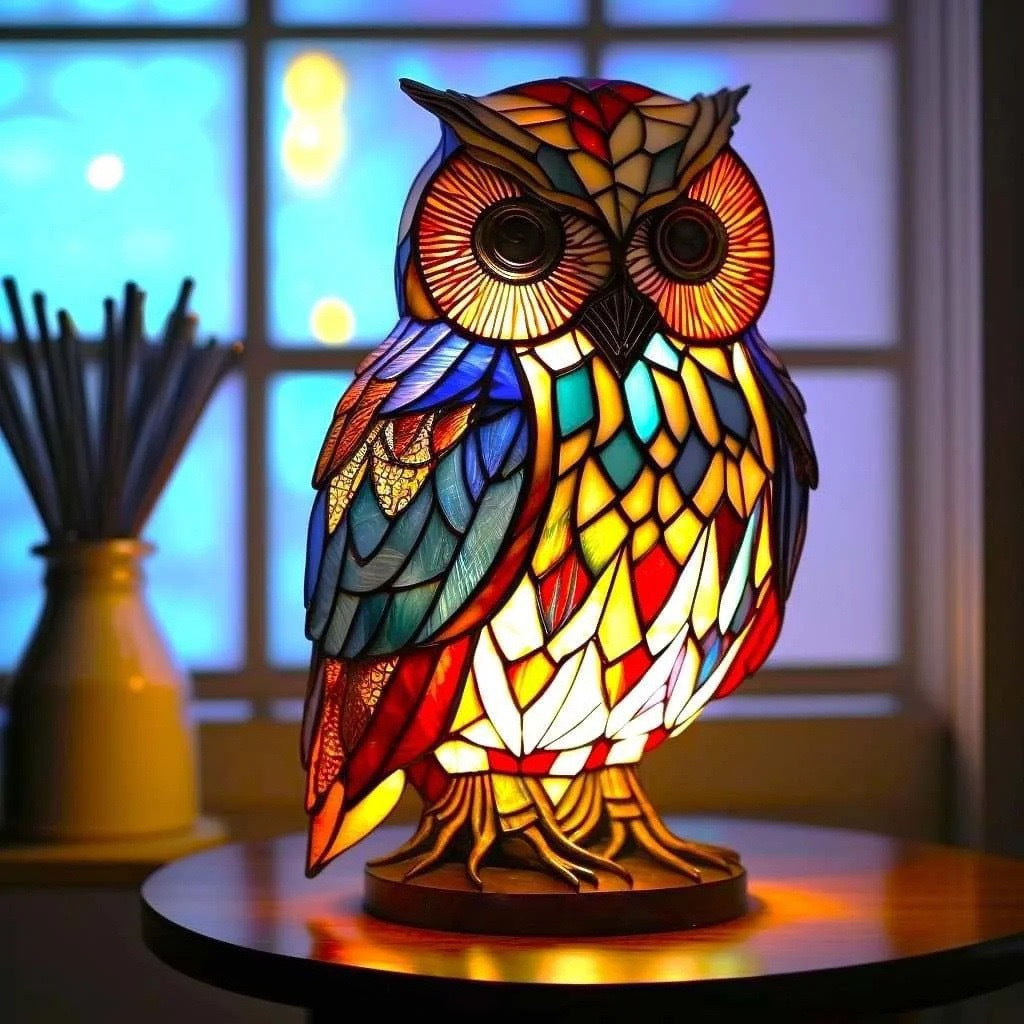 Oak | Stained Glass Lamp