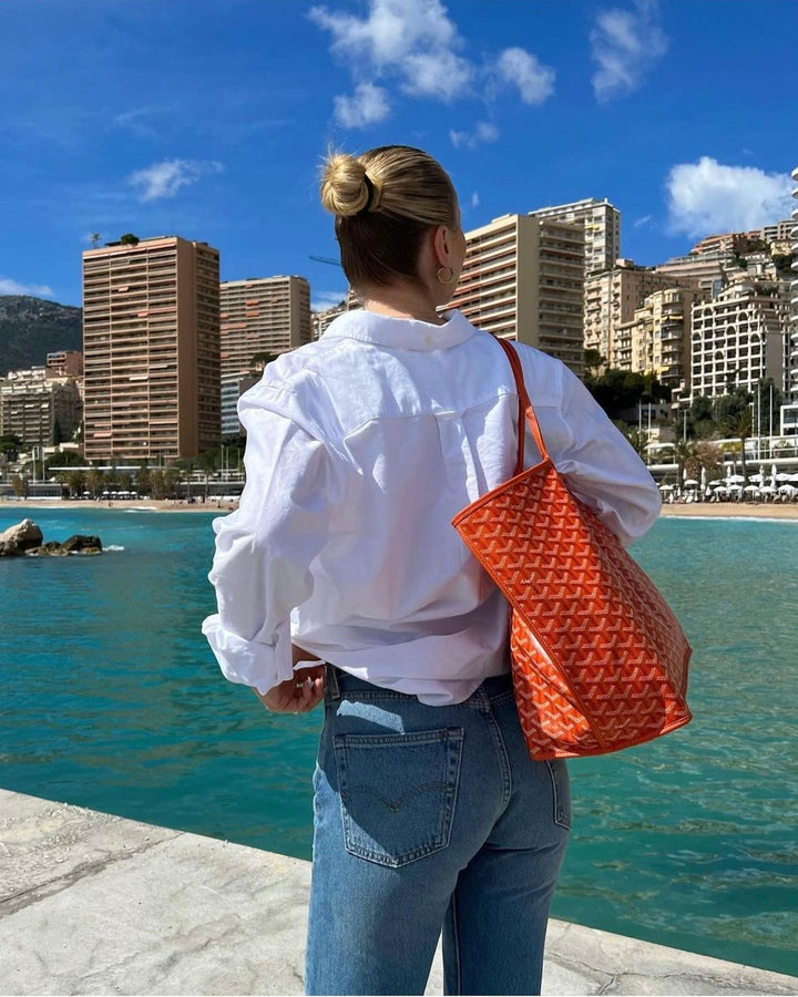 Luxury Monogram Shopper | Women's Shoulder Bag with Spacious Layout