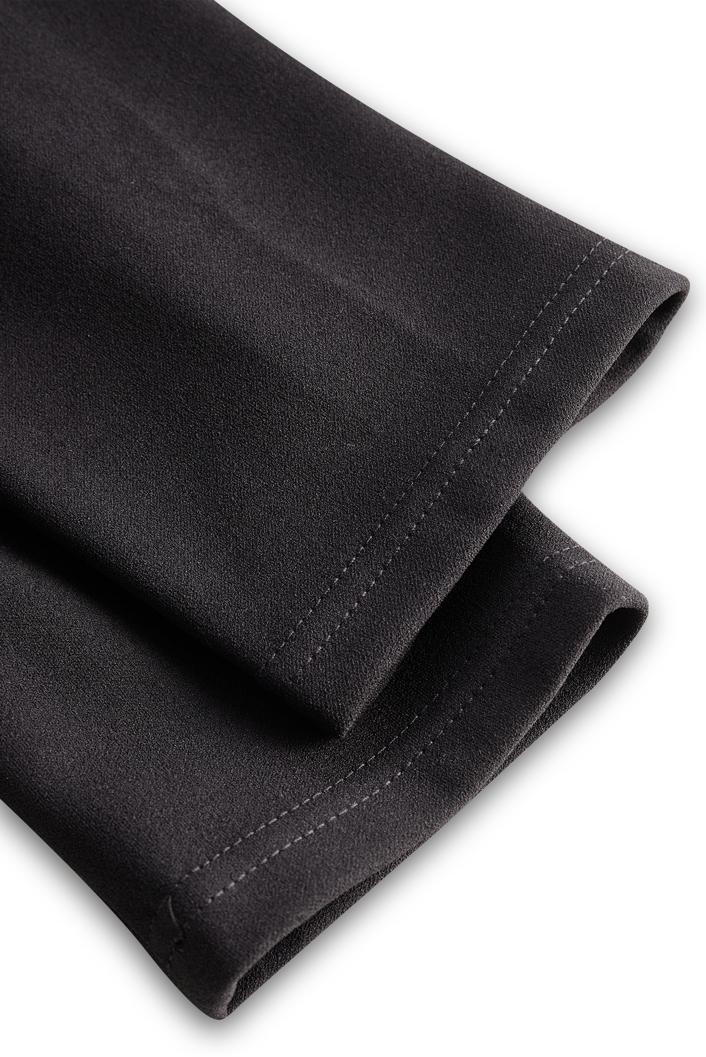 Serena | Refined Black Belted Sheath Dress with Mandarin Collar