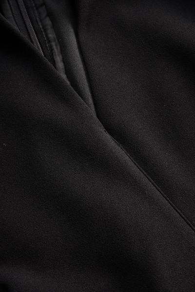 Serena | Refined Black Belted Sheath Dress with Mandarin Collar