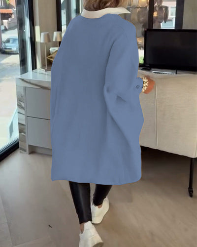 AVA | ELEGANT V-NECK BUTTONED ASYMMETRICAL JUMPER WITH TUMMY COVERAGE