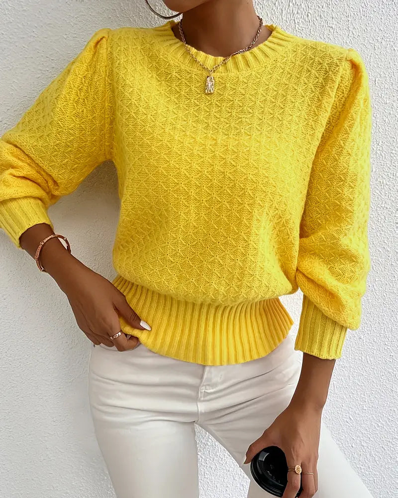 WENDY | ELEGANT RELAXED-FIT CREWNECK PULLOVER