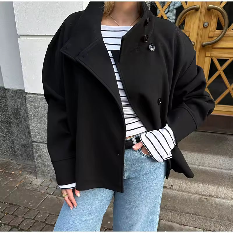 Elise | Luxury Breasted Short Coat