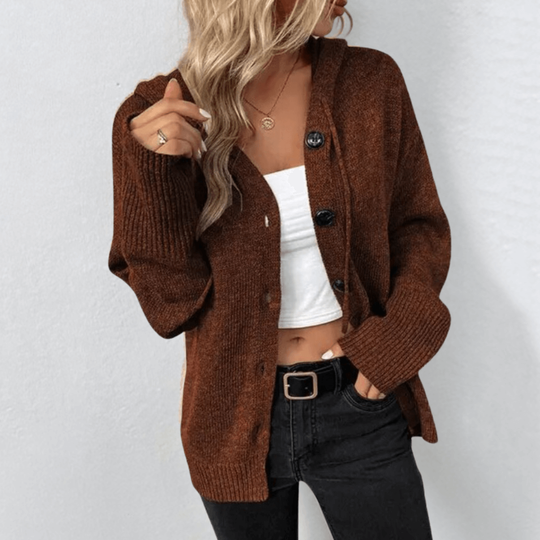 OLLIE | COZY KNITTED CARDIGAN WITH BUTTONS