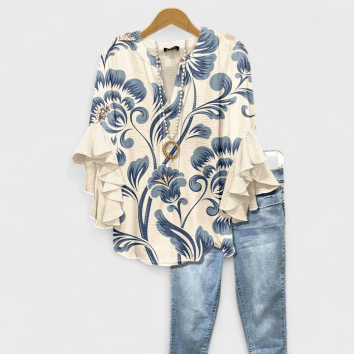 Rachida | Elegant Floral Print Blouse