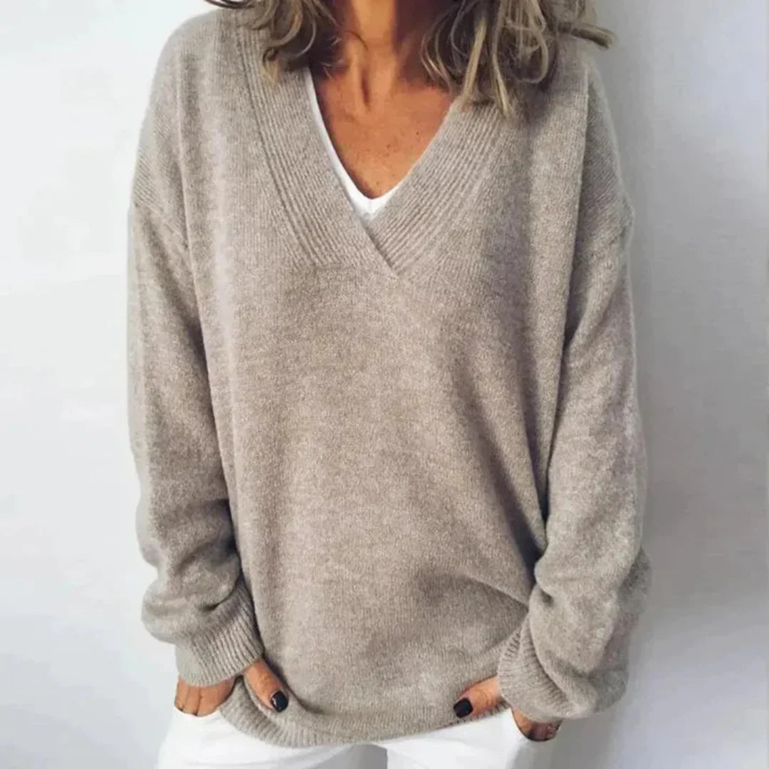 STELLA | LUXURY CASHMERE V-NECK PULLOVER