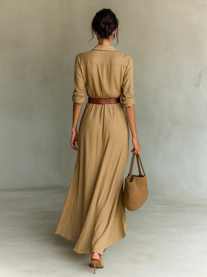 Thames Tailor | Lapel-Wrap Maxi Dress