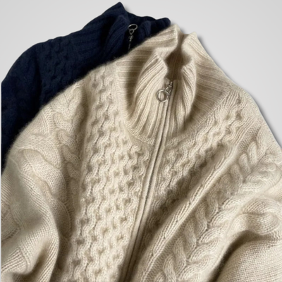 MARGOT | ELEGANT RELAXED-FIT CABLE-KNIT CARDIGAN