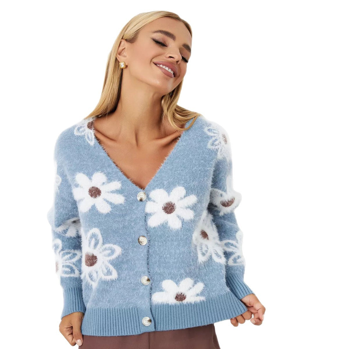 JAMIE | ELEGANT FLORAL CARDIGAN WITH TUMMY COVERAGE