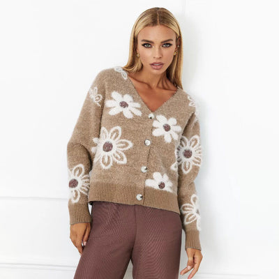 JAMIE | ELEGANT FLORAL CARDIGAN WITH TUMMY COVERAGE