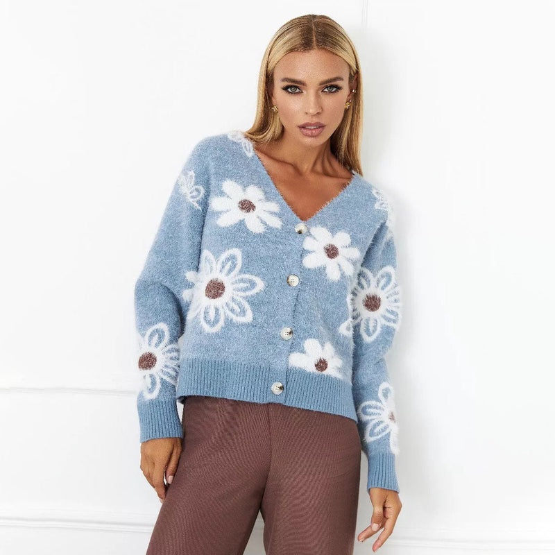 JAMIE | ELEGANT FLORAL CARDIGAN WITH TUMMY COVERAGE