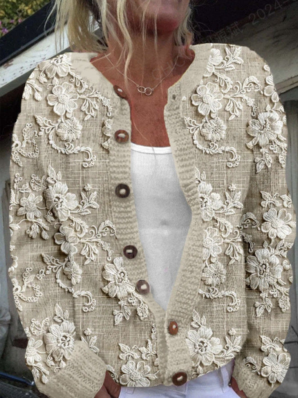 ALICE | ELEGANT FLORAL EMBROIDERED CARDIGAN