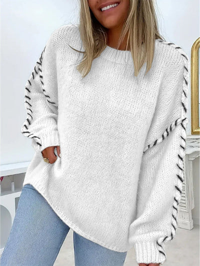 SERAH | CASUAL ROUND NECK LONG SLEEVE SWEATER