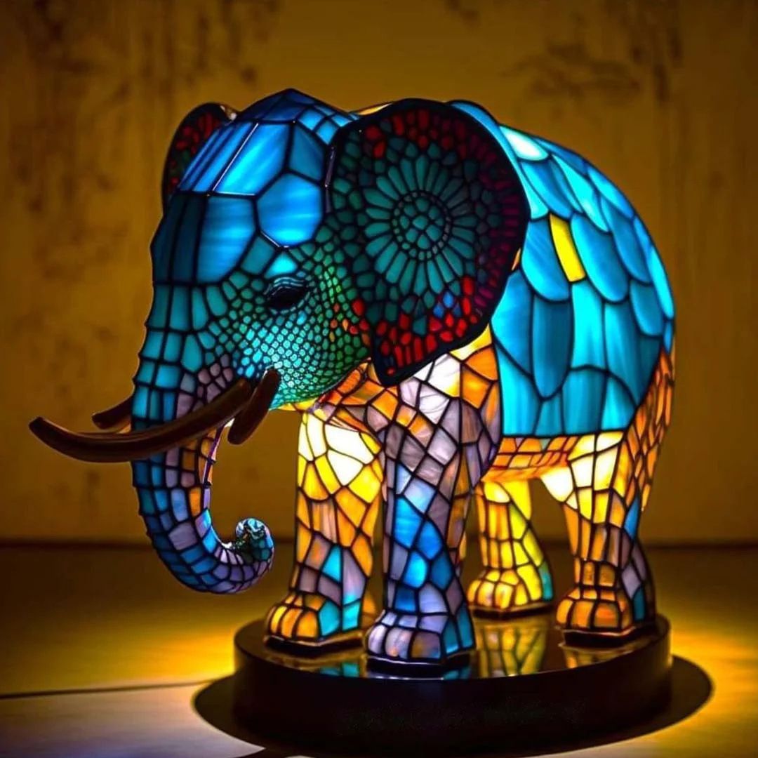 Little Elephant | Stained Glass Lamp