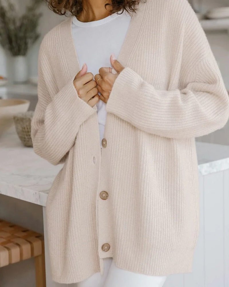 RINA | ELEGANT BREEZY BUTTONED CARDIGAN WITH TUMMY COVERAGE