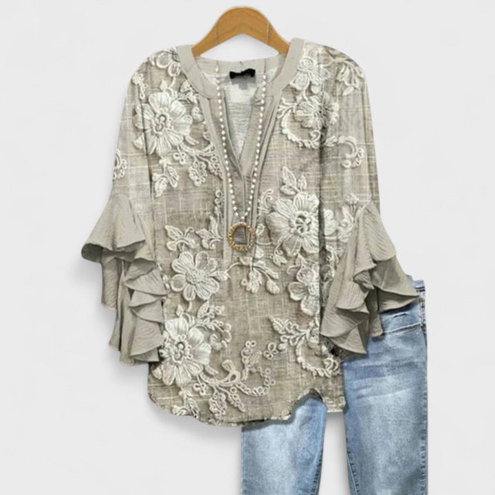 Rachida | Elegant Floral Print Blouse