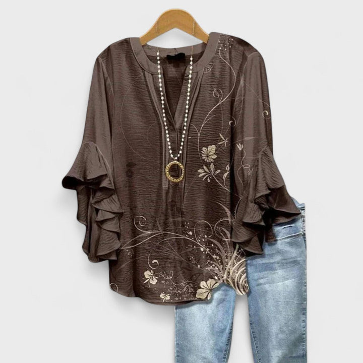 Rachida | Elegant Floral Print Blouse