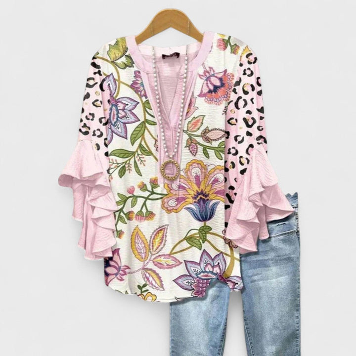 Rachida | Elegant Floral Print Blouse