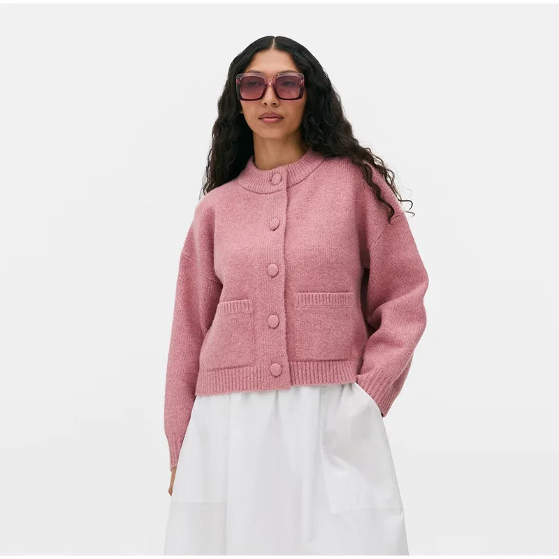 CASSIA | ELEGANT CROPPED KNIT CARDIGAN