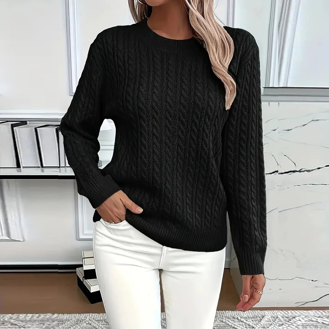 DAWN | LIGHTWEIGHT LONG-SLEEVE KNIT SWEATER