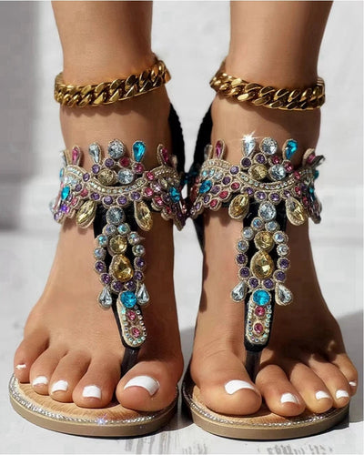 Casual Rhinestone Sandals