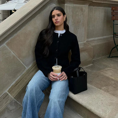 CASSIA | ELEGANT CROPPED KNIT CARDIGAN