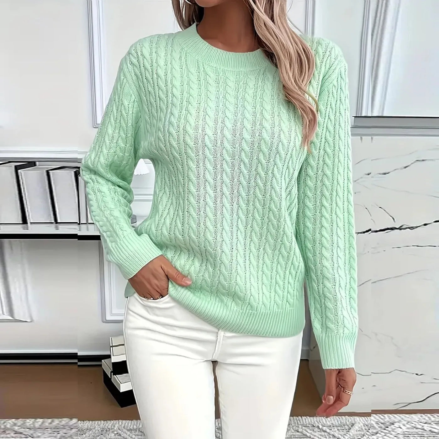 DAWN | LIGHTWEIGHT LONG-SLEEVE KNIT SWEATER