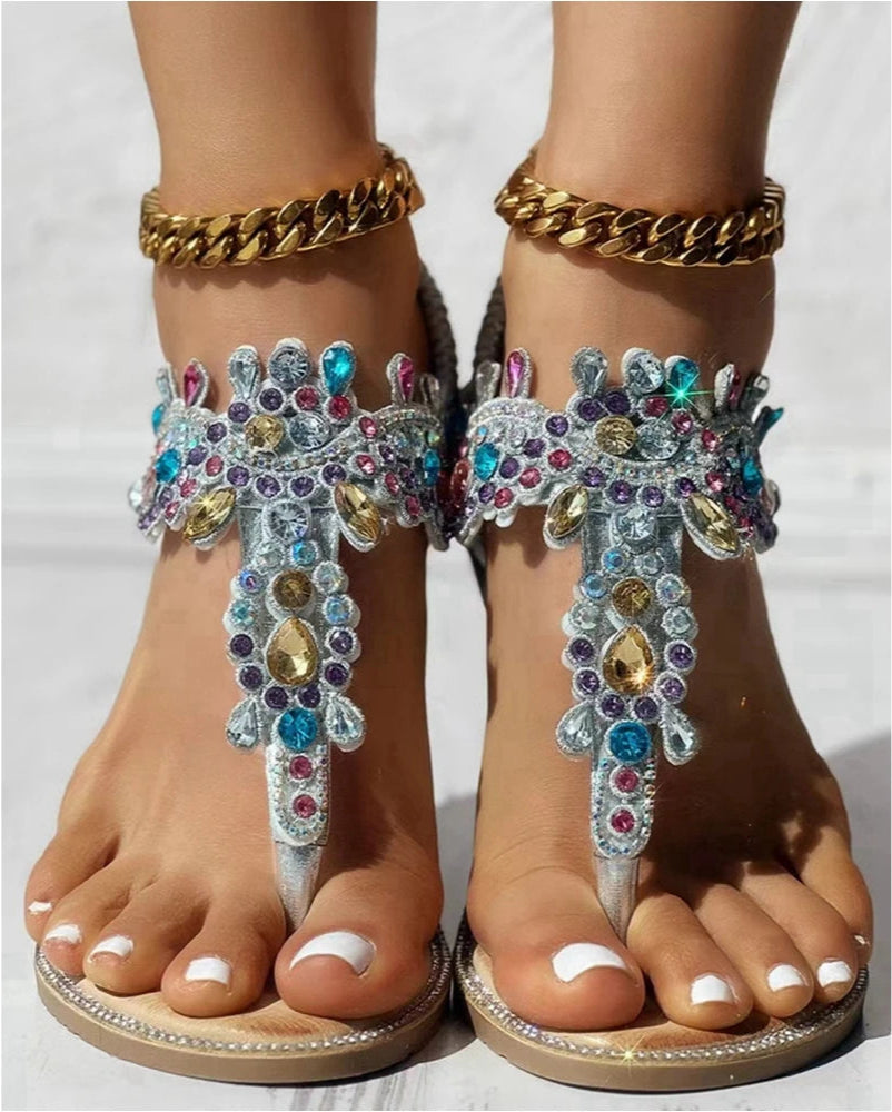 Casual Rhinestone Sandals