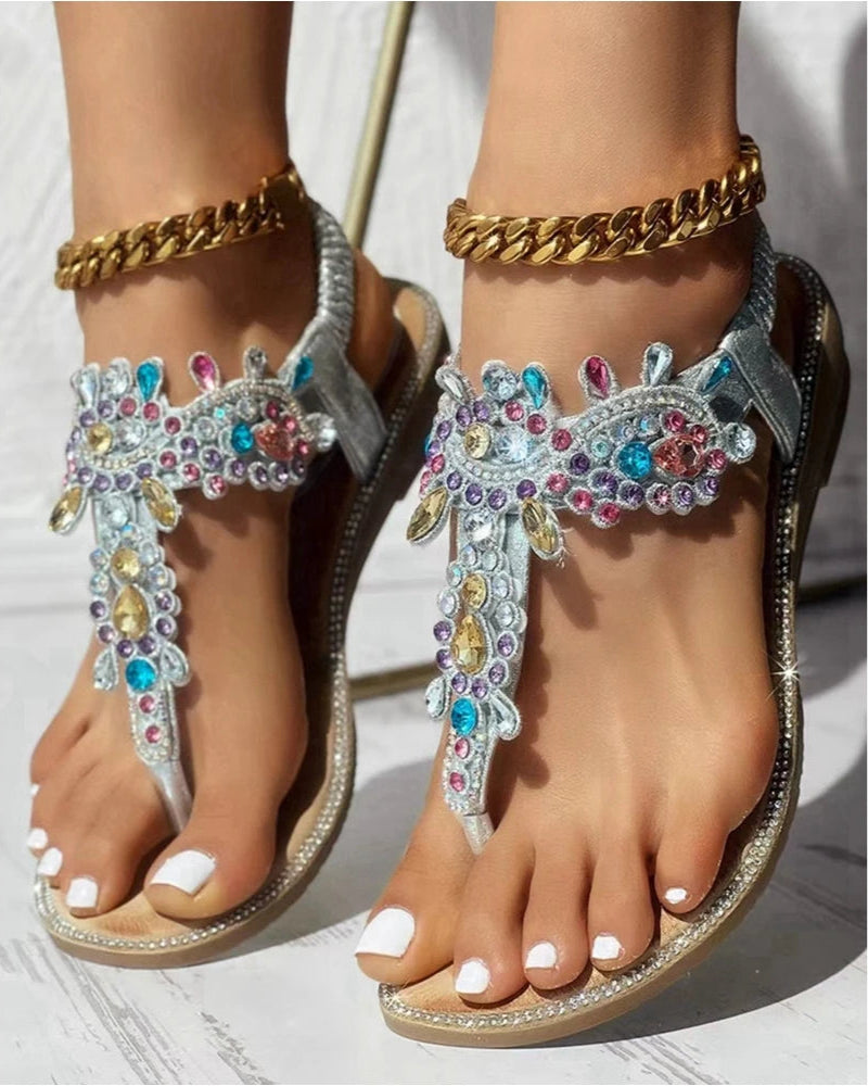 Casual Rhinestone Sandals