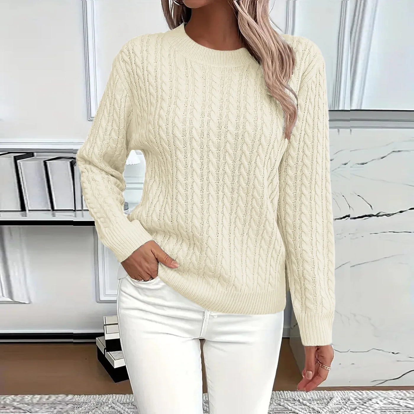 DAWN | LIGHTWEIGHT LONG-SLEEVE KNIT SWEATER