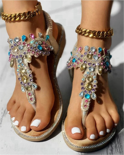 Casual Rhinestone Sandals