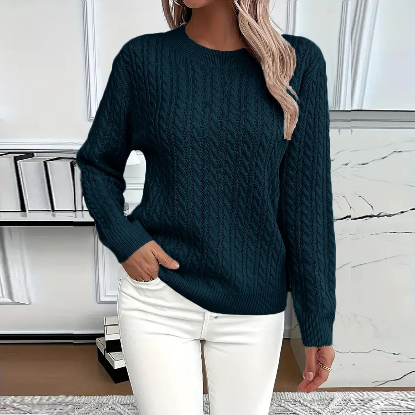 DAWN | LIGHTWEIGHT LONG-SLEEVE KNIT SWEATER