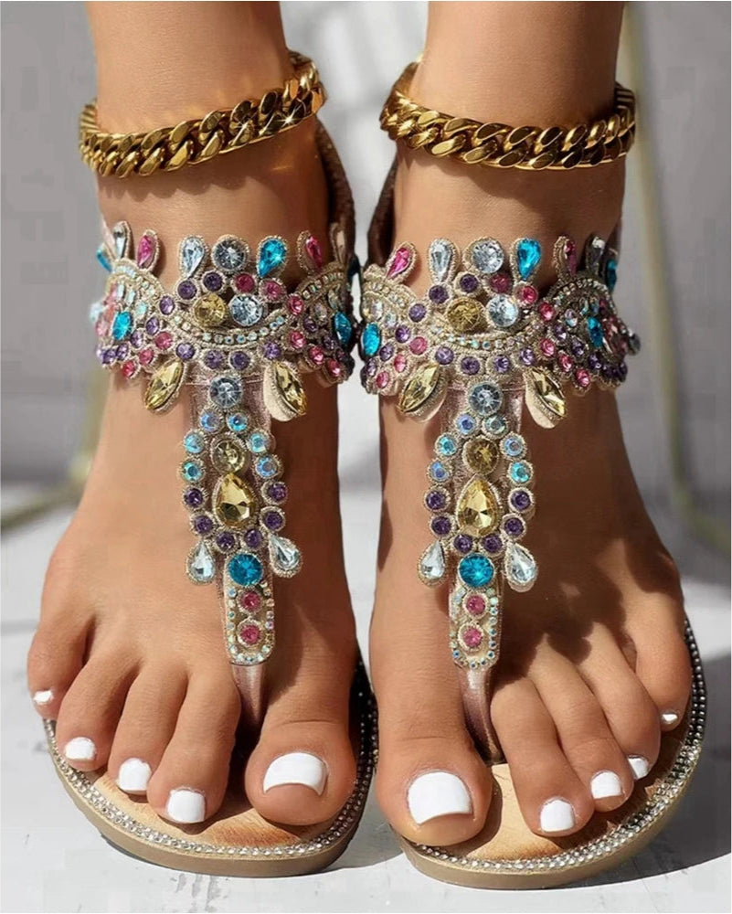 Casual Rhinestone Sandals