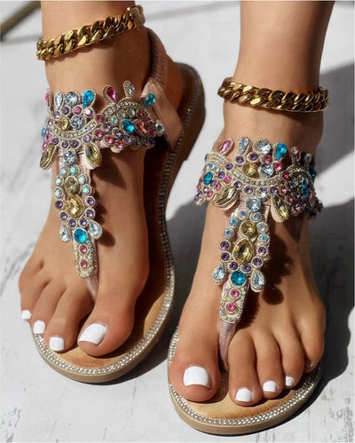 Casual Rhinestone Sandals
