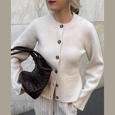 CASSIA | ELEGANT CROPPED KNIT CARDIGAN