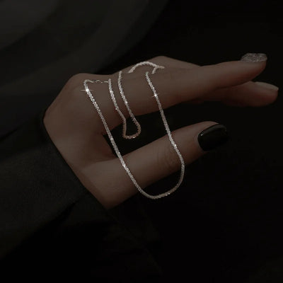Elise | Silver Spark Chain and Bracelet Set