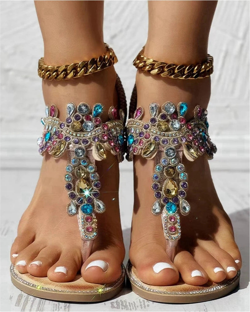 Casual Rhinestone Sandals