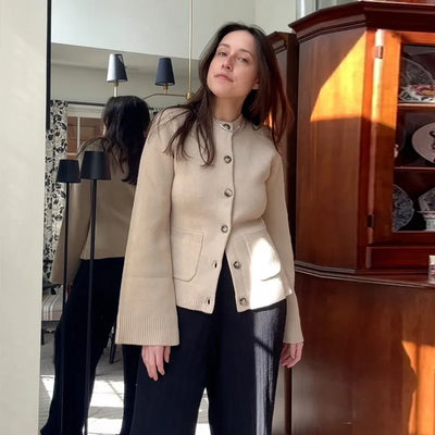 CASSIA | ELEGANT CROPPED KNIT CARDIGAN