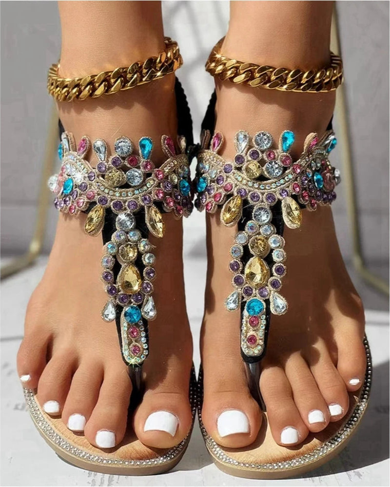Casual Rhinestone Sandals