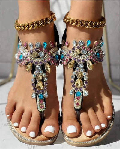 Casual Rhinestone Sandals