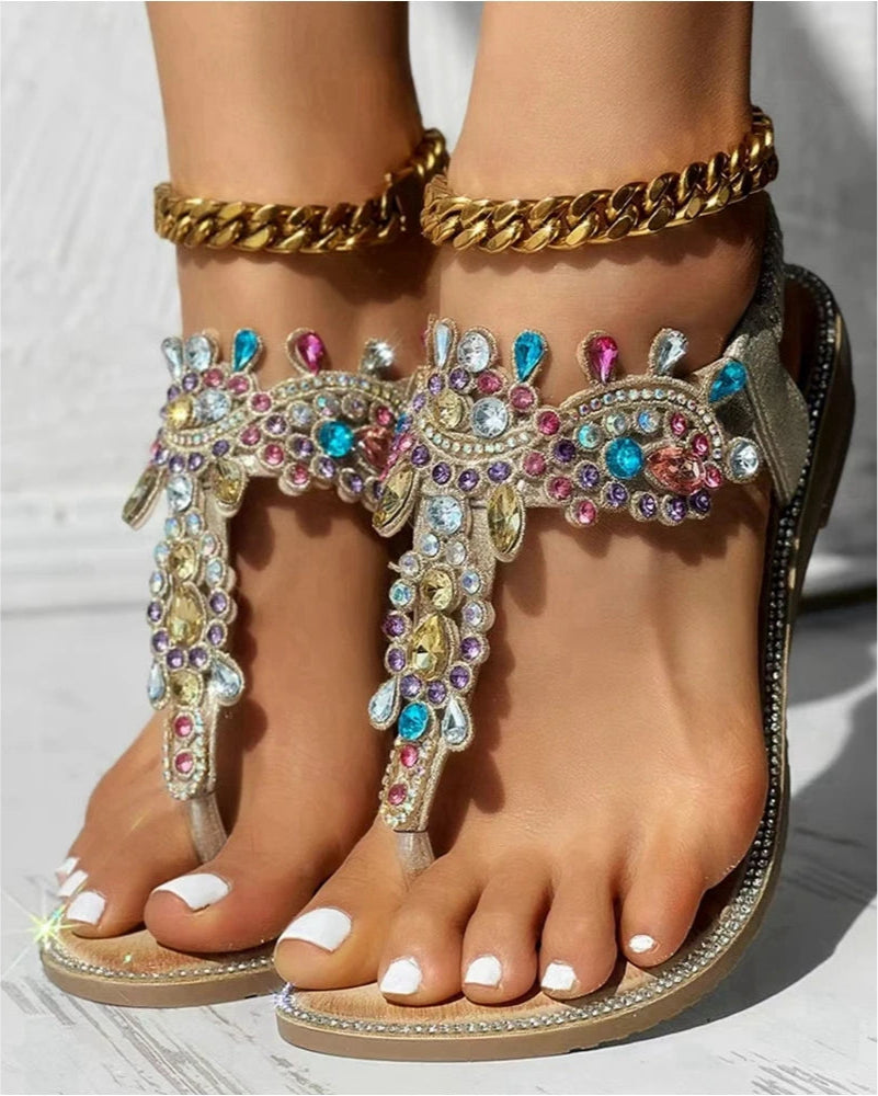 Casual Rhinestone Sandals