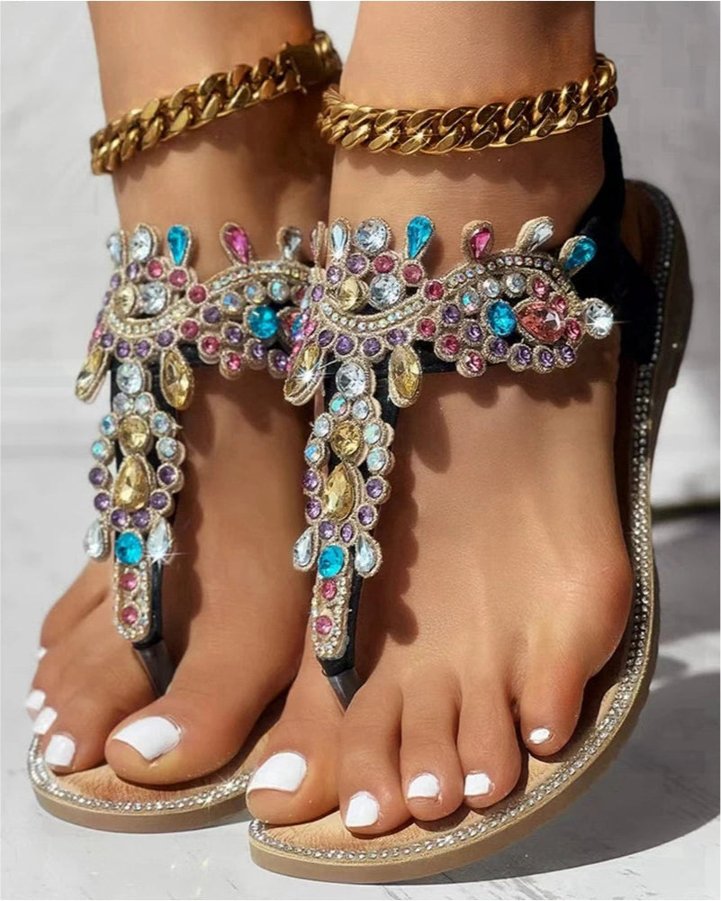 Casual Rhinestone Sandals