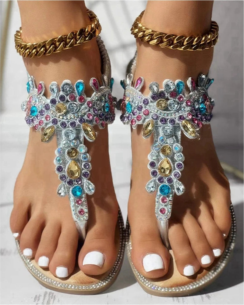 Casual Rhinestone Sandals