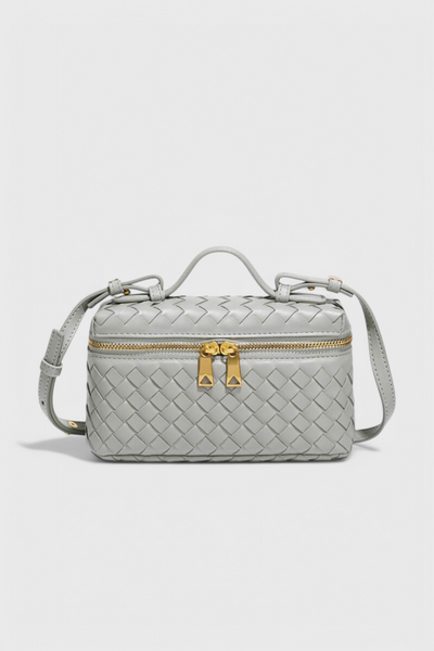 Milla Mini Woven Bag with Gold Accents