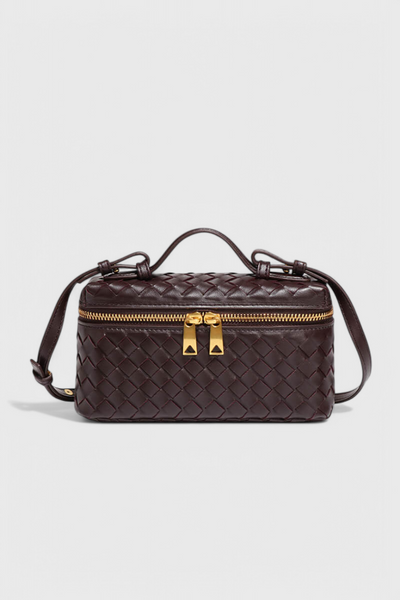 Milla Mini Woven Bag with Gold Accents