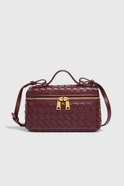Milla Mini Woven Bag with Gold Accents