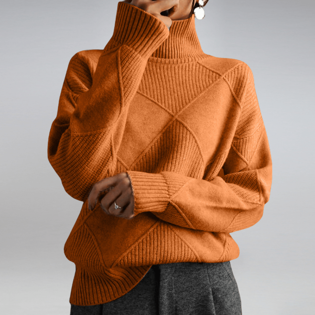MAXIMA | ELEGANT SOFT CASHMERE TURTLENECK SWEATER