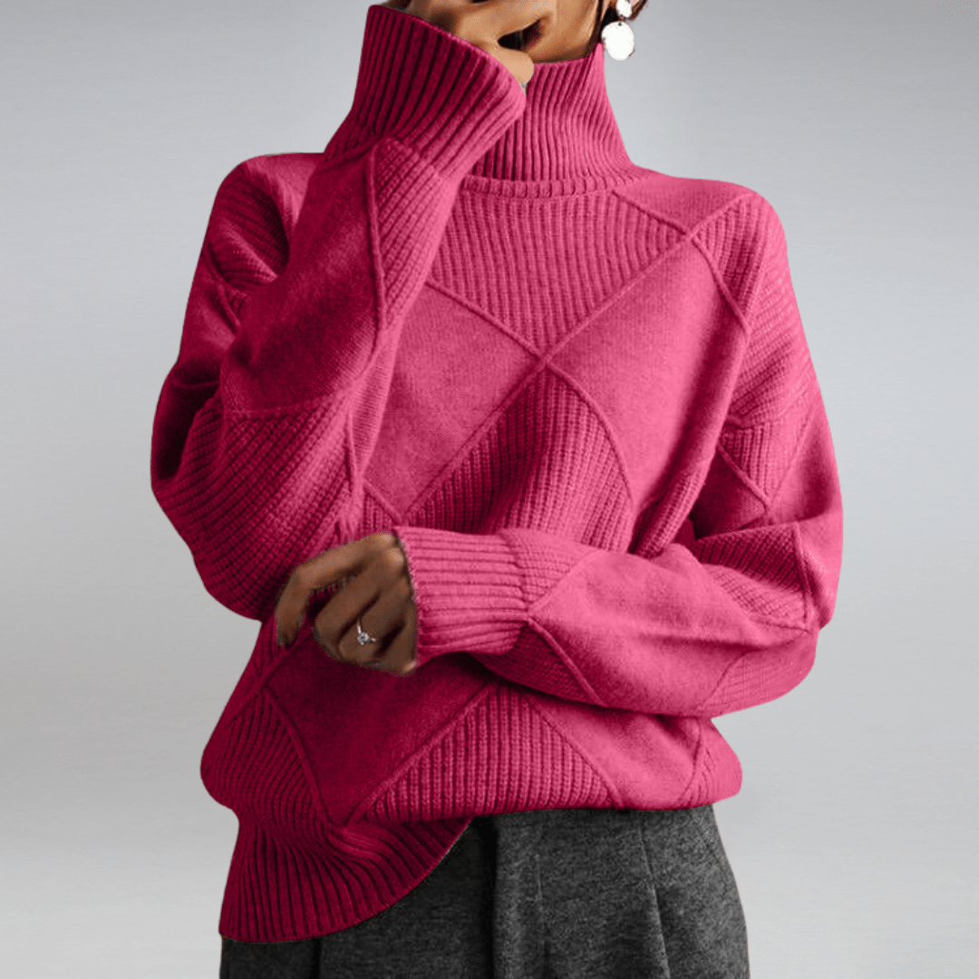 MAXIMA | ELEGANT SOFT CASHMERE TURTLENECK SWEATER